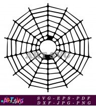 Black And White Spider Web Illustration Design SVG