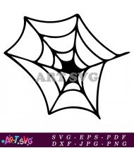 Black And White Spider Web Halloween Vector SVG 2