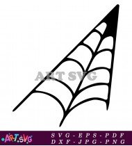 Black And White Spider Web Design Corner SVG