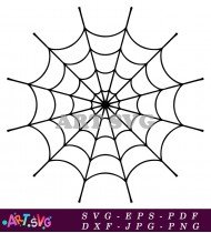 Spooky Spider Web Silhouette Clip Art SVG