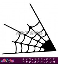 Spooky Spider Web Silhouette SVG