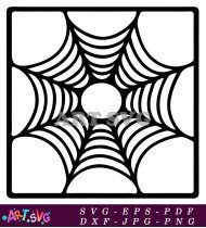 Printable Spider Web For Halloween SVG