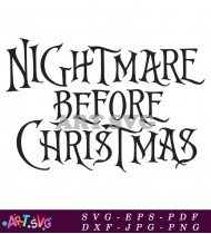 Nightmare Before Christmas Fonts Free Download SVG