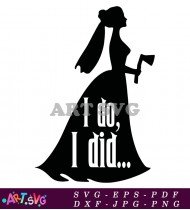 I Do Halloween Bride T-Shirt SVG 1