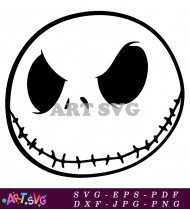 Jack Skellington Nightmare Before Christmas Halloween Face SVG