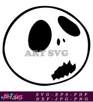 Halloween Jack Skellington Face Vector Illustration Design SVG