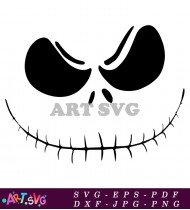 Jack Skellington Face Nightmare Before Christmas Costume SVG