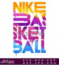 Nike Basketball Logo Spray Paint Art SVG