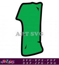 Green Letter I Teenage Mutant Ninja Turtle Style SVG