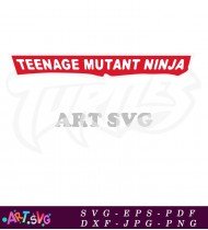 White Teenage Mutant Ninja Turtles Logo SVG