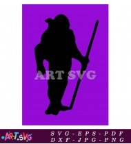 Purple Teenage Mutant Ninja Turtle Silhouette SVG