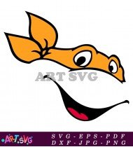 Teenage Mutant Ninja Turtles Cartoon Orange Character SVG 1