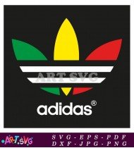 Green Yellow Red Adidas Logo Vector Art SVG