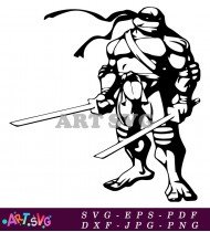 Teenage Mutant Ninja Turtles Character Black SVG