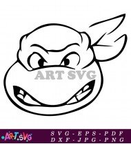 Teenage Mutant Ninja Turtle Angry Face SVG