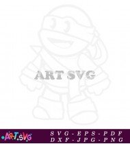 Cartoon Teenage Mutant Ninja Turtle Character Image SVG