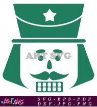 Green Christmas Nutcracker Vector Toy Head Design SVG 1