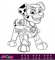 Paw Patrol Marshall Cartoon Image SVG