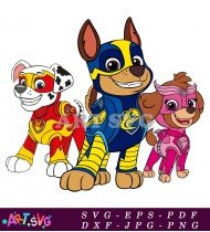 Paw Patrol Marshall Cartoon Character SVG 2