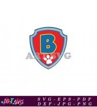 Paw Patrol Letter B Logo for Birthday Party SVG