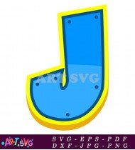 Blue Alphabet Letter K For Toddler SVG