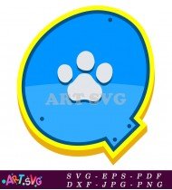 Paw Print Alphabet Letter V For Preschool SVG