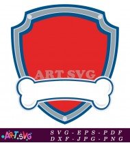 Paw Patrol Skye Logo Shield SVG