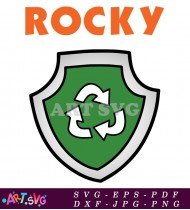 Paw Patrol Rocky Recycling Symbol Eco Friendly SVG