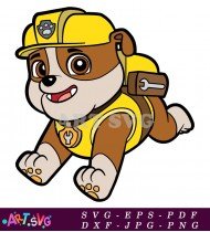 Paw Patrol Rubble Construction Pup SVG 1