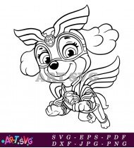 Paw Patrol Skye Coloring Page SVG 2