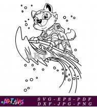 Paw Patrol Everest Coloring Pages SVG 1