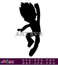 Silhouette paw patrol puppy black white character SVG 2