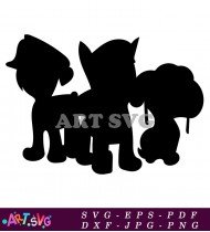 Paw Patrol Skye Cartoon Character Silhouette SVG 1