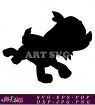 Paw Patrol Cartoon Character Silhouette Running SVG 1