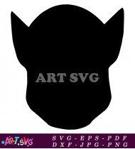 Paw Patrol Silhouette Puppy Pup Head Outline SVG 1