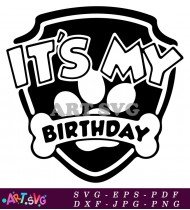 Paw Patrol Birthday It's My Logo Graphic SVG 1