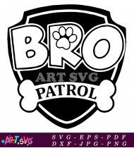 Paw Patrol Bro Badge Logo Character SVG 1