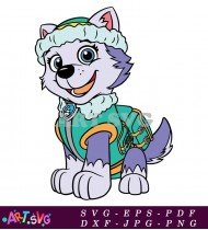 Paw Patrol Everest Puppy Character Dog SVG 1