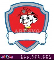 Paw Patrol Marshall Pup Logo Cartoon Character Design SVG 2