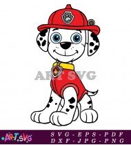 Paw Patrol Marshall Pup Logo Cartoon Character Design SVG 3