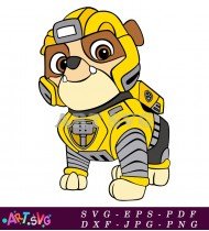 Paw Patrol Character Rubble Construction SVG