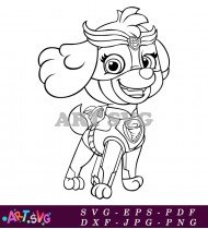 Paw Patrol Skye Puppy Cartoon Character SVG