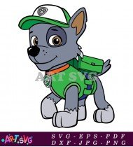 Paw Patrol Rocky Cartoon Character Coloring Page SVG 2