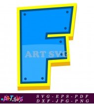 Blue Letter F Paw Patrol Metal SVG 1