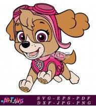 Cartoon Paw Patrol Puppy Everest SVG