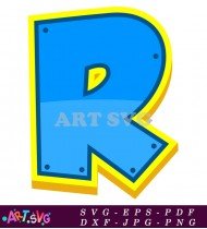 Paw Patrol Dog Paw Print Letter R SVG