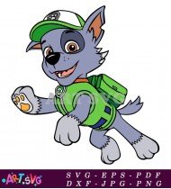 Paw Patrol Character Chase Green Vest SVG 1