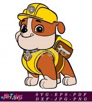 Paw Patrol Character Rubble Yellow Hat SVG 1