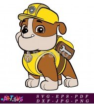 Paw Patrol Character Rubble Yellow Hat SVG 4