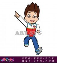 Paw Patrol Character Ryder Red Vest SVG